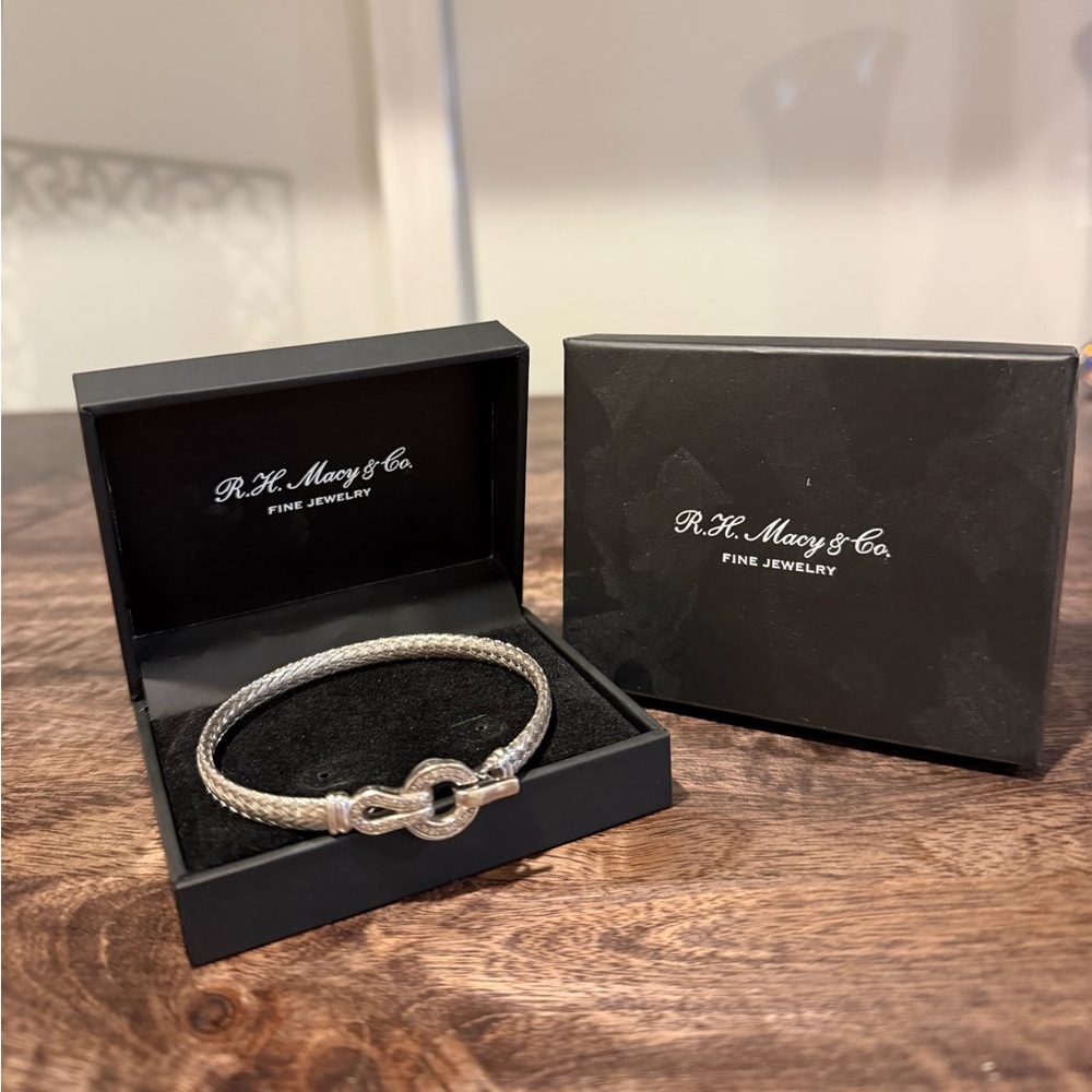 Silver and Diamond Bracelet Macy’s Fine Collection